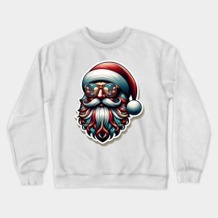 Fashionable Santa: Classic Christmas in a Modern Twist Crewneck Sweatshirt